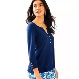 Lilly Pulitzer Barlow Top True Navy